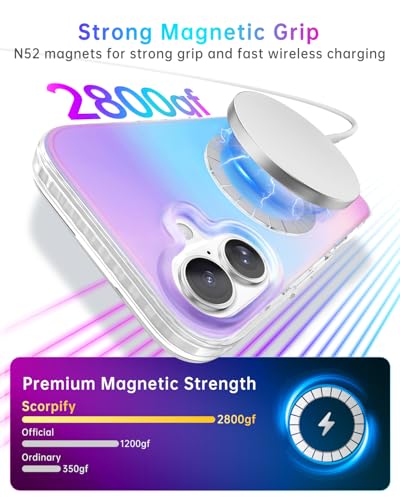 Voile irisé brillant sur coque iPhone 17 MagSafe : idée cadeau fille - 4
