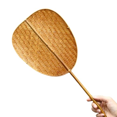XuQiZZpp Handcrafts - Ventilador portátil de bambú para remos de clima cálido y decoración de pared para el hogar