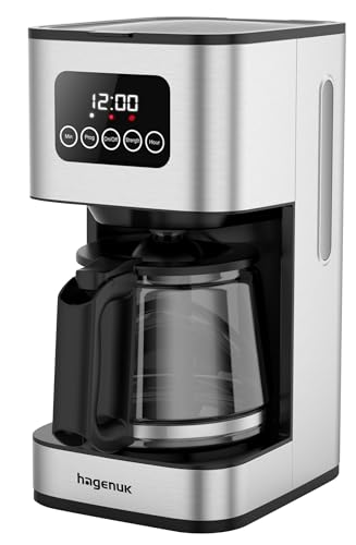 Hagenuk Digitale Kaffeemaschine mit Display, Timer &...