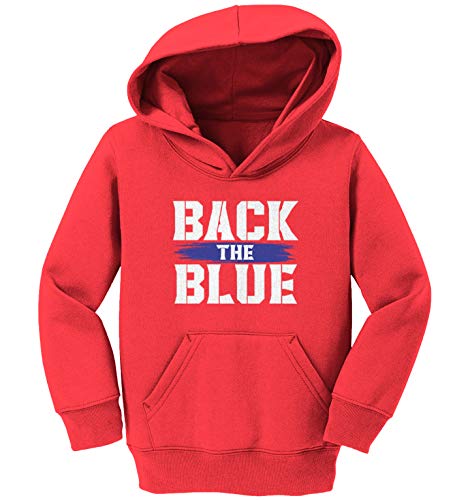 Haase Unlimited Back The Blue Badge - Police Support Thin Blue Line Toddler/Youth Fleece Hoodie2