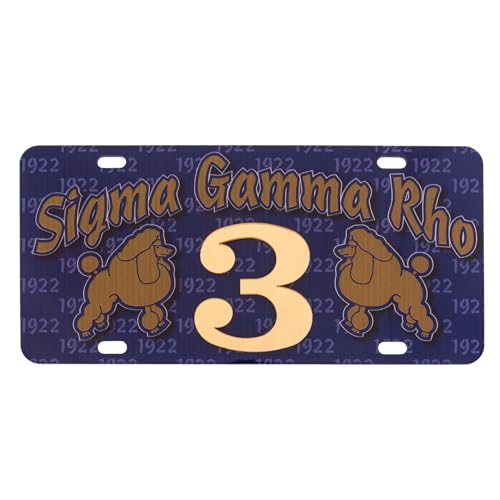 Desert Cactus Sigma Gamma Rho Accessories S G Rho Decorative Metal Car Tag for Front and Back of Vehicle (#3 Tag)