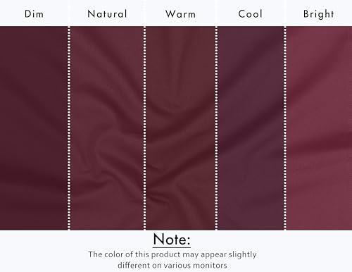 Image of Ruvanti Cloth Napkins Set of 12, 18x18 Inches Napkins Cloth Washable, Soft, Durable, Absorbent, Cotton Blend. Table Dinner Napkins Cloth for Hotel, Weddings, Dinner, Christmas Parties - Burgundy