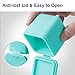 Homotte Leakproof Dips Containers Compatible with Omie Lunch Box, 2x 4 oz Salad Dressing Container To Go, Small Silicone Snack Condiment Container with Lids for kids (Pink/Teal)