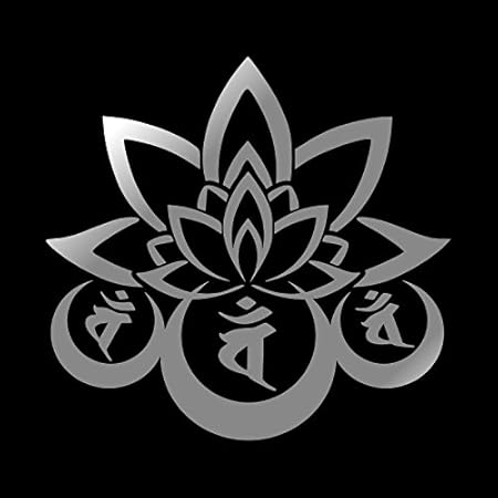 Amazon 三連 梵字 蓮の花 カッティング ステッカー バン シルバー 銀 Vv0075 6s ステッカー デカール 車 バイク Amazon 三連 梵字 蓮の花 カッティング ステッカー バン シルバー 銀 Vv0075 6s ステッカー デカール 車 バイク