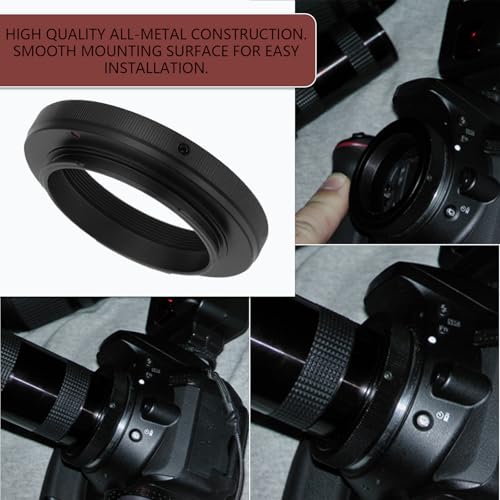 Be In Your Mind 1 Anillo Adaptador de Montura de Cámara T2-AI Adaptador de Lente con Llave Roscada M42 Compatible con Nikon D3500 D3400 D3300 D300 D3100 D3000 Cámaras Y Lentes de Telescopio - imagen 3