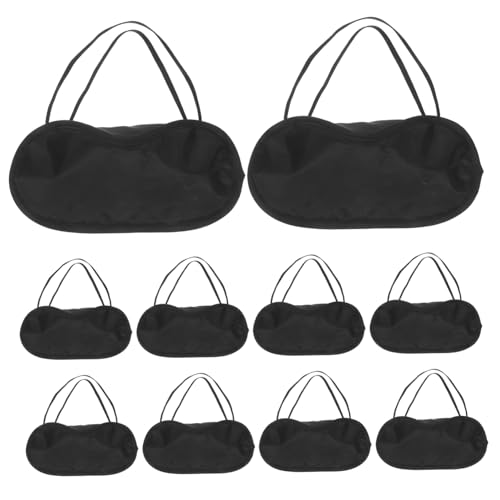 BIUDECO 24個遮光眼罩 ナップカバー トラベル用アイカバー ソフトポリエステル製 弾性ストラップ付き 完全遮光 飛行機 電車 ホテルでの睡眠や