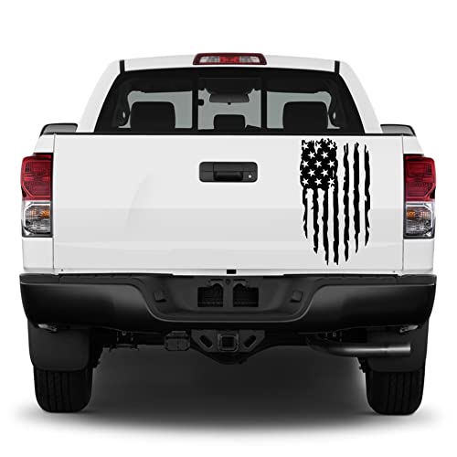 Tattered Distressed American Flag Tailgate Decal Vinyl Sticker for Pickup Trucks ripped torn tactical pick up van rv car suv tail gate V3