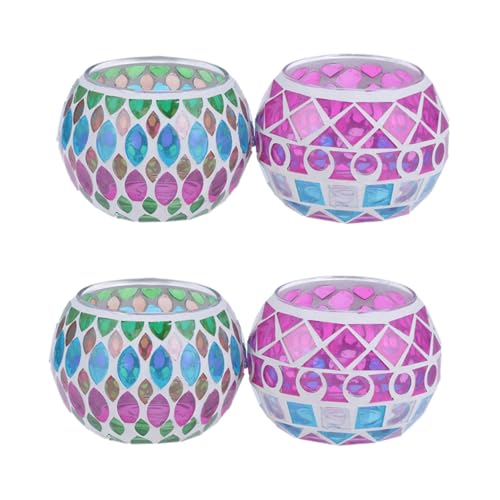 LIFKOME 4 Pcs Scented Candle Holder Cone Incense Holder Incense Burner Cup Glass Candlestick Holder Glass Candle Holder Tapered Candlestick Holders Taper Candle Holder Candle Jar