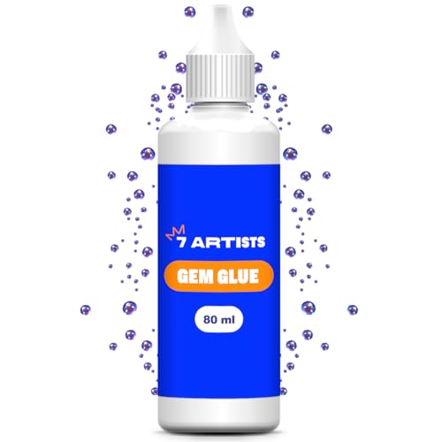 7 Artists Pegamento Textil para Piedras Preciosas de Bisuteria Decorativas 80 ml Pegamento Gemas para Pegar Ropa | Fabric Glue