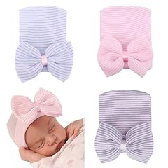 3 Pack Hat: White Pink & Balck White & Blue Pink