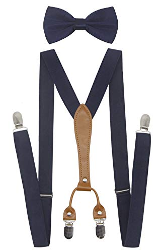Image of Men's Suspenders Bowtie Set Elastic Y Shape Style Women's Suspenders Bowtie For Wedding&Formal Events