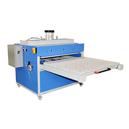 Máquina de prensa térmica neumática doble mesa formato grande 39x47 pulgadas miniatura 7
