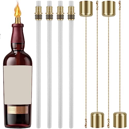 12 Pcs Wine Bottle Torch Wicks Kit, Torch Light Set