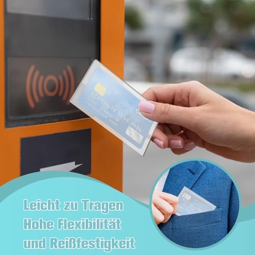 3 Stück Ausweishülle A7 Doppelhülle Scheckkarte 150 × 107mm Hülle Schülerausweis Ausweishülle Doppelhülle Schutzhülle für Blutdruckkontrollkarte Studentenausweis Sozialversicherungsausweis
