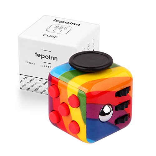 Tepoinn Fidget Attention Cube Relieves Stress and Anxiety Educational Development Toys for ADD, ADHD, Anxiety, and Autism Children and Adults