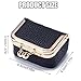 Genuine Cow Leather Mini Jewelry Box & Coin Purse for Women, Travel Jewelry Case with Kiss Lock, Holds Earrings, Rings, Necklace, Bracelet, Coins (Green)