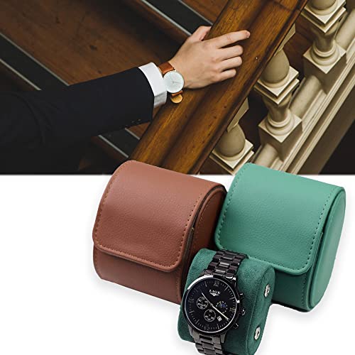 Rudmox Watch Travel Case, Luxury Leather Watch Roll Organizer Box, Jewelry Storage Case Gifts For Man And Woman Christmas Anniversary Birthday(Tan) #TOP4