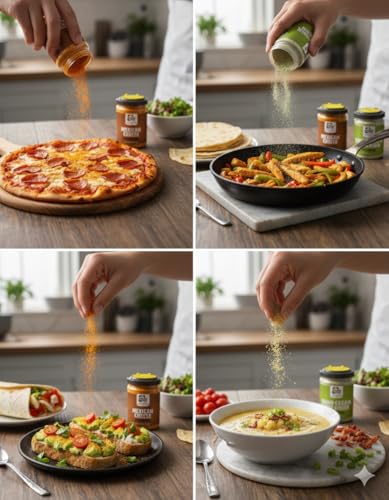 Image of Browntree Combo Pack Popcorn Seasoning Powder | Mexican Cheese + Sour Cream & Onion -100g (Each Pack 50g) |Creamy & Tangy Snack Flavours | Perfect for Popcorn & Fries