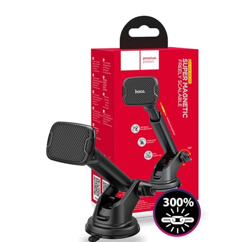 Hoco - Support Voiture magnétique pour Pare-Brise/Console Centrale CA67 Noir