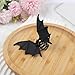 Halloween Bat Hair Clips for Women French Metal Bat Hair Claw Clips Matte Black Goth Accessories Gothic Barrettes Party Costumes Favors 1Pcs