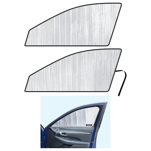 Side Window Front Seat Reflective Sunshade Custom Fit for 2020 2021 2022 2023 2024 2025 Hyundai Sonata Sedan, Hybrid, SE, SEL, SEL Plus, Limited, UV Sun Protection Accessories (Set of 2)