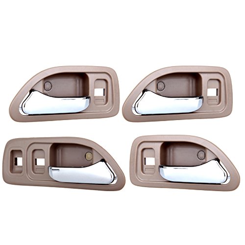 Eccpp Door Handles Interior Inside Inner Front Rear Passenger Driver Side For 1994 1995 1996 1997 For Honda For Accord Chrome Beige(4Pcs) #TOP9