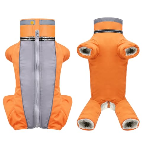 Hundejacke Hundemantel Wasserdicht Fleece gefüttert Warme Winterjacke Hunde Bekleidung für Winter Herbst Kleiner Hund