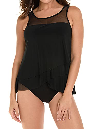 Miraclesuit Women's Swimwear Mirage High Neckline Underwire Bra Tankini Bathing Suit Top2