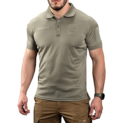 Polo tactique respirant pour homme M-Tac | T-shirt militaire manches courtes outdoor et randonnée
