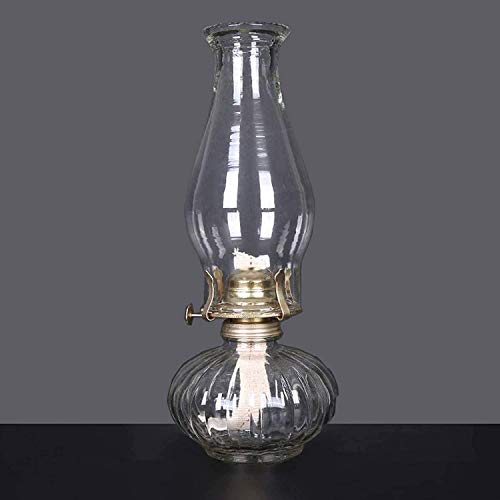 Oil Lamp Glass Classic Retro Family Decorative Lights Kerosene Lanterns Thanksgiving Christmas Kerosene Lamp Glass Large Capacity (C)