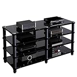 Pieds métalliques robustes pour plus de stabilité : le support de console multimédia dispose de pieds en métal durables conçus pour absorber les chocs, assurant la stabilité et simplifiant le nettoyage. Idéal pour supporter divers équipements audio tels que les récepteurs stéréo et les lecteurs CD.