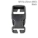 DYZD Plastic Buckle Repair Kit Quick Release Buckles No Sewing Required for Backpack Bag (4pcs Black,25 mm)