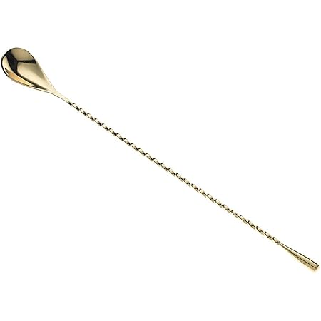 Barfly Teardrop Bar Spoon, End 11 13/16" (30 cm), Gold