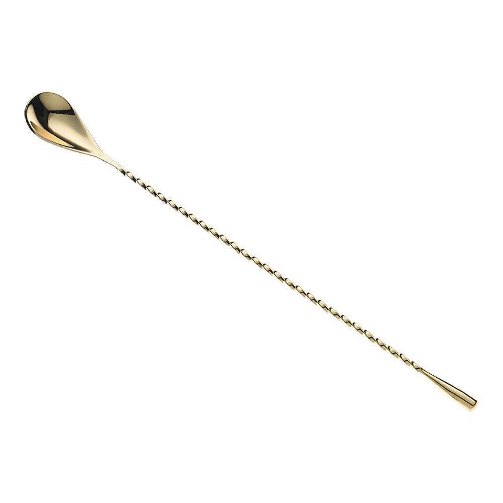 Barfly Teardrop Bar Spoon, End 11 13/16" (30 cm), Gold