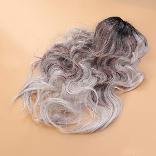 FRCOLOR Perucas Encaracoladas Mulheres Peruca de Cabelo Comprido Cabelo Sintético Loiro Resistente A