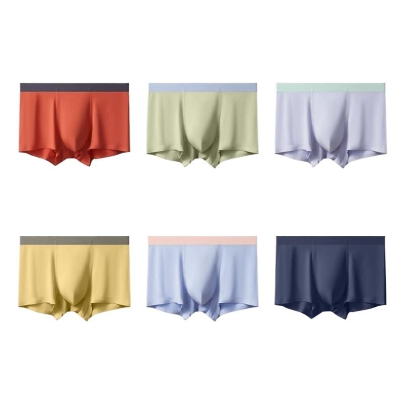 Mens Underwear Modal Seamless Solid Color Breathable Boxer Briefs