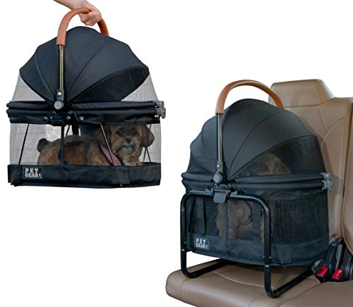 Pet Gear View 360 Pet Carrier & Car Seat with Booster Seat Frame for Small Dogs & Cats, Mesh Ventilation, Push Button Entry, No Tools Required, 4 Colors