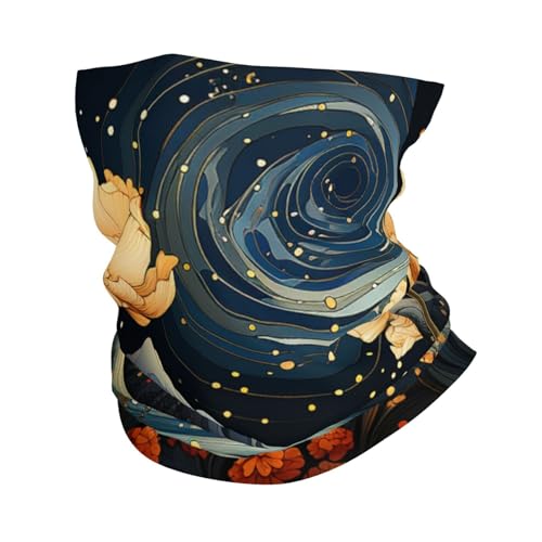 Pañuelo Balaclava Cuello Vintage con Plantas, Luna, Estrellas y Galaxia para Mujer y Hombre, para Moto, Ciclismo, Esquí y Fiesta miniatura 1