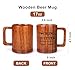 Funny Retirement Gifts for Men Women Father Dad Wooden Mug Unique Female Retirement Presents for Ladies Mom Her Male Him Retiring Beer Cup for Coworker Retired Gag Gift