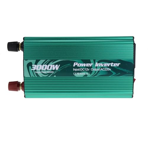 Inversor de alimentación para coche de 3000 W - Convertidor de 12 V a 110 V / 220 V, puertos de carga USB 2.1A | Power Inverter Pure Sine, cargue su ordenador portátil consolas de tabletas para
