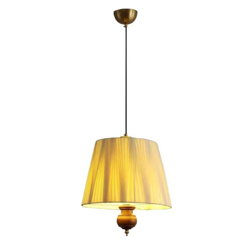 RSZCSMO French Retro LED Restaurant Dining Table Chandelier Medieval 13.8-inch Bedroom Study Fabric Chandelier is Suitable for Bar Cafe Hotel,Lighting Fixture