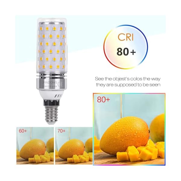 PINDOWS 12W LED Lampe E14 Warmweiß 3000K LED Mais Glühbirne,120W Glühbirnen-Äquivalent,1450LM Kann 100W~120W Glühlampe… – Bild 5