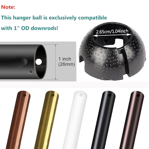 AICWIOO Universal Ceiling Fan Mounting Bracket Kit with Hanger Ball - 2.0mm Heavy Duty Steel Mount for 1" Downrods & 4" Boxes, Flat & Low Slope Ceilings (≤10°), NOT for Hugger Fans by AICWIOO - Image 4