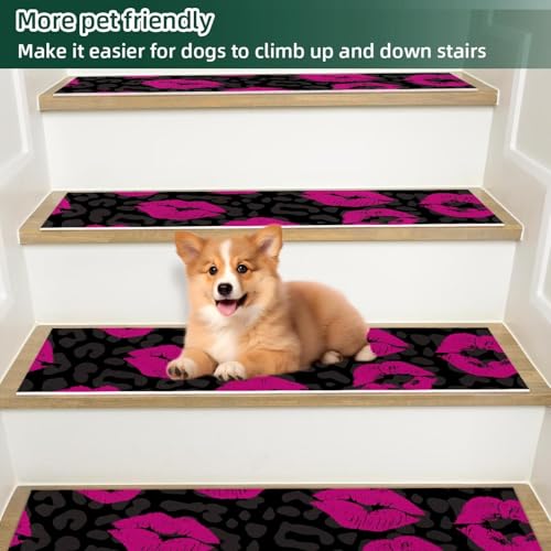 Alfombras para escaleras de madera de diseño elegante con acabado texturizado protector 6