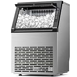 Antarctic Star Commercial Ice Maker Machine 79Lbs/24H, Self-Cleaning, Ice Scoop, Freestanding Ice Cube Machine for Home, Bar, Restaurant, Coffee Shop