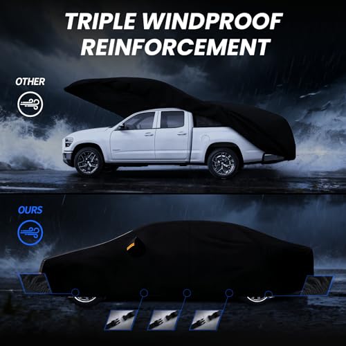 Image of Multi-Layer Car Cover Custom Fit for Acura TLX(2014-2026), 100% Waterproof All Weather for Automobiles, Gift with Towel, Heavy Duty Car Covers for Rain Sun UV Protection with Door Zipper