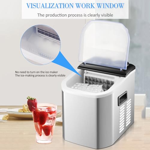 Máquina para hacer cubitos de hielo portátil 18kg/día miniatura 5