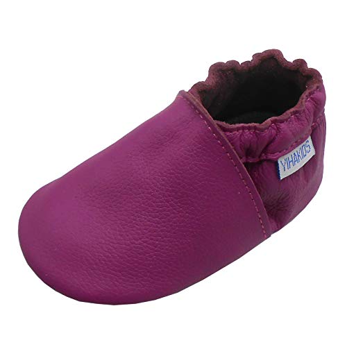 YIHAKIDS Unisex Baby Babyshoes First Walker Shoe, Lila Suede Sole, 19/20 EU Cover