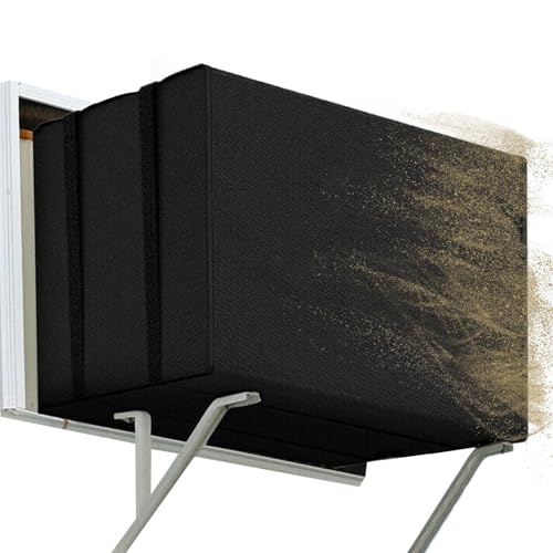 CUBIERTA AC - Protector ajustable de 28x19 pulgadas para aislamiento impermeable, invierno al aire libre con función a prueba de polvo, escudo de aire acondicionado para el hogar, apartamento, patio