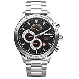 silbernes IP-beschichtetes Edelstahlgehäuse mit einem Durchmesser von 49 mm